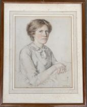 Helen Bedford (1874-1949), c.1900 pastel portrait of an Edwardian lady, 43x34cm