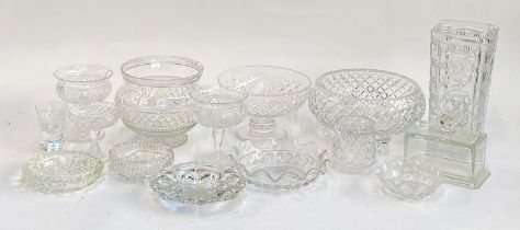 A box of mixed cut glassware, to include Edinburgh crystal