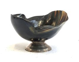 Interior design interest: a smart horn and silver plated rose bowl, 16cmH