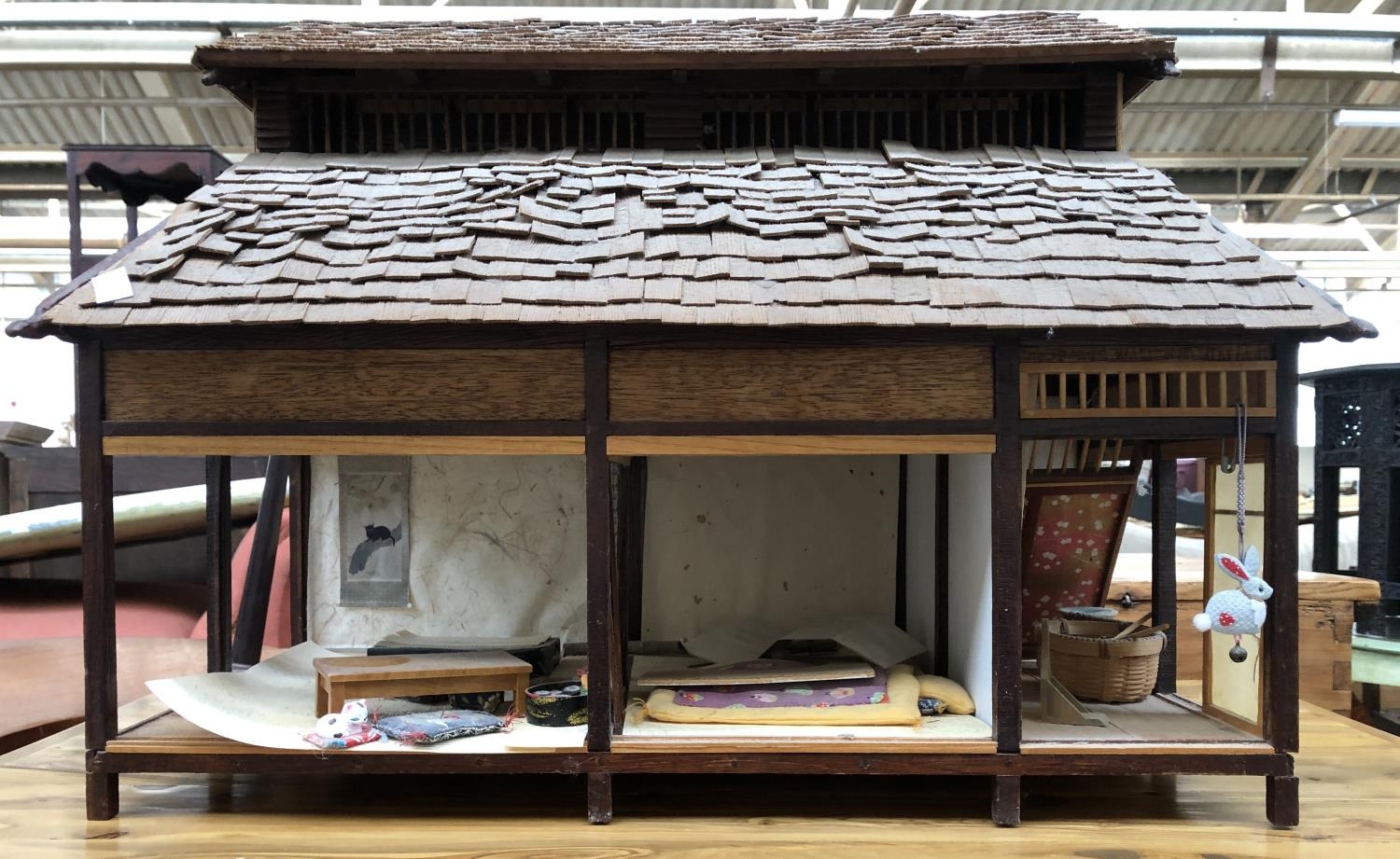 A Japanese model dolls house, 65cmW