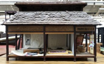 A Japanese model dolls house, 65cmW