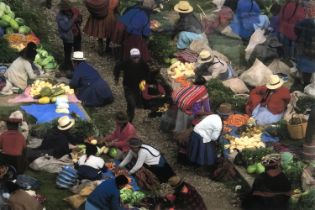 William Allard, 'Sunday Market, Chincheros Peru', photograph on canvas 90x120cm PLEASE NOTE THAT FOR