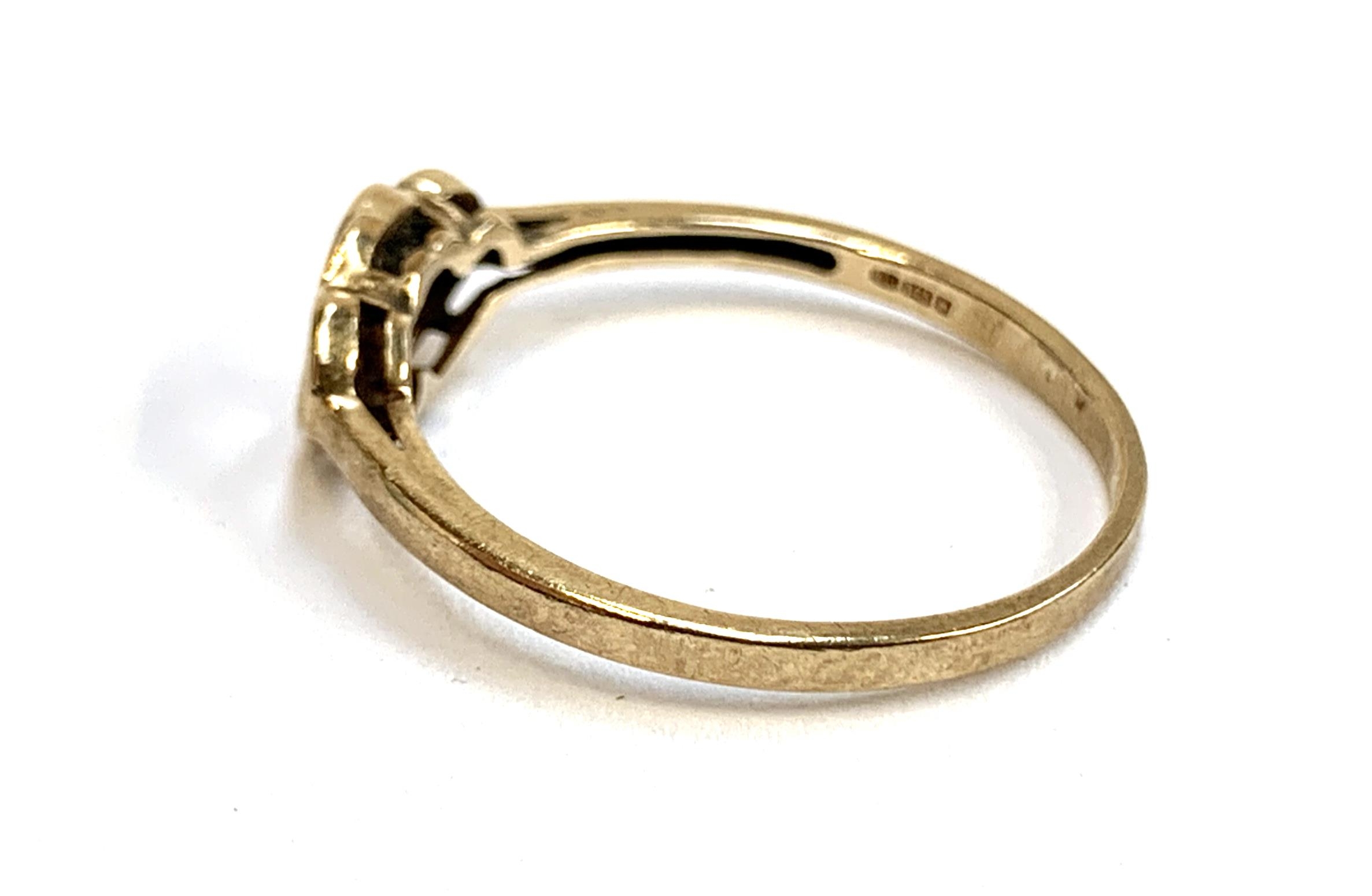A 9ct gold double heart ring, size N, 1.3g - Image 2 of 2