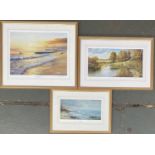 Three Keith Cast coloured prints, signed and numbered in pencil; 'The Homecoming, West Bay', 'Summer