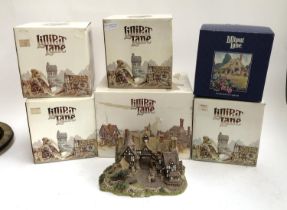 Six boxed Lilliput Lane figurines, 'Royal Oak Inn'; 'Thatchers Rest', 'Yuletide Inn', 'Anne