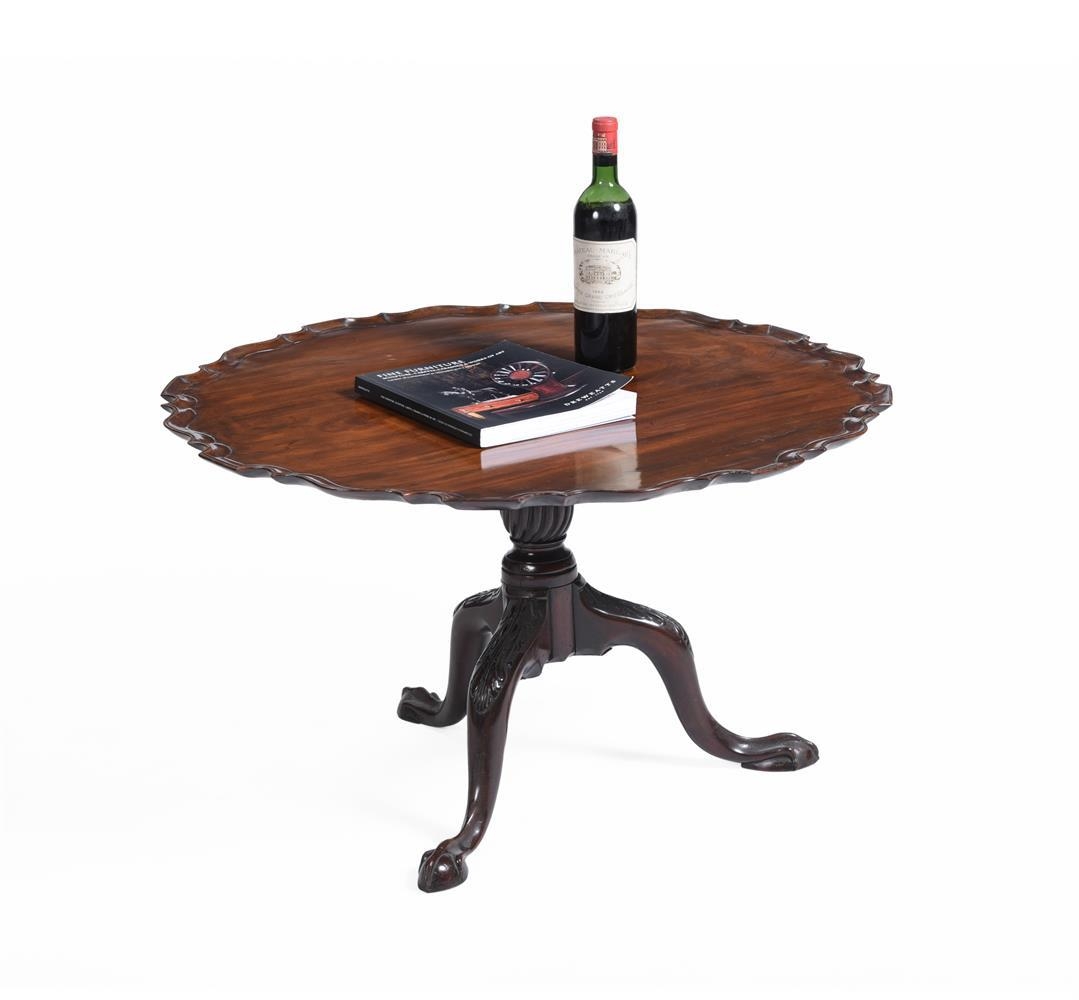 A mahogany piecrust tripod table incorporating 18th century and later elements, 50.5cm high, 86cm - Image 2 of 2