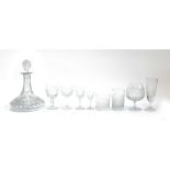 A good set of Thomas Webb cut glass, approx. 50 pieces, comprising decanters (2), port glasses (