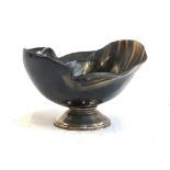 Interior design interest: a smart horn and silver plated rose bowl, 16cmH