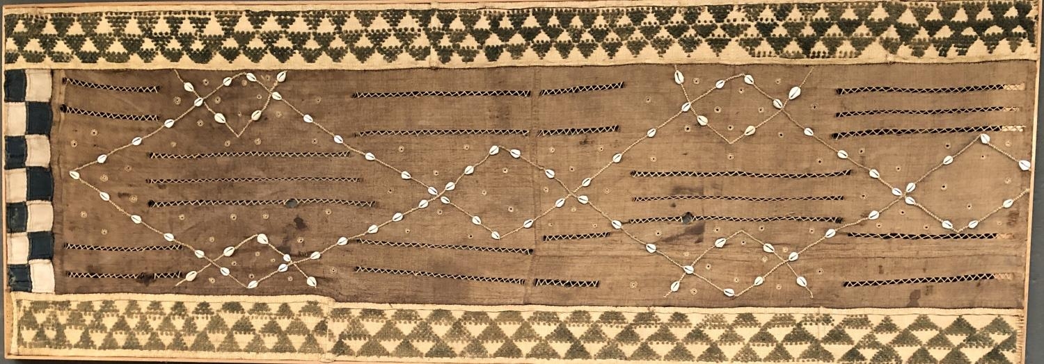 Two North African textiles, on stretchers, 66x75cm and 150x53cm - Image 2 of 2