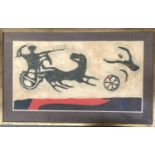 Max Papart (1911 - 1994), Warrior in Chariot, signed in pencil and number 46/75, 54x101.5cm