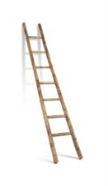 A seven rung bamboo ladder, 202cmH, 41cmW