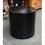 Interior design interest: A black lacquered cylindrical stool/table, 51x51cm