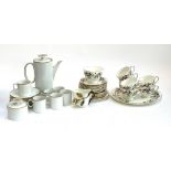 A Wedgwood 'Hathaway Rose' part tea service, approx. 23 pieces; together with a Thomas Germany