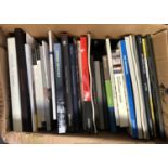 ART CATALOGUES: two boxes of catalogues and other art books, including modern and contemporary