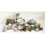 A large mixed lot of ceramics to include Wedgwood, Mason's Ironstone, Coronaware Chantilly vase,