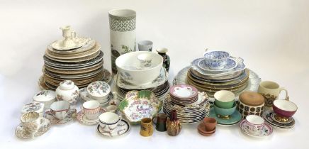 A large mixed lot of ceramics to include Wedgwood, Mason's Ironstone, Coronaware Chantilly vase,