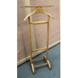 A beechwood gents dressing stand, made in Italy, 108cmH