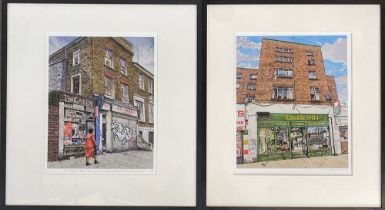 David Western, two framed colour prints 'Olde Worlde' and 'The Cabin', signed in pencil and numbered
