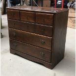 A chest of three short over three long drawers, 89cmW