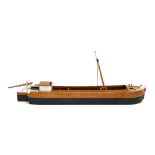 A scratch built model of a French tug boat, 86cmW