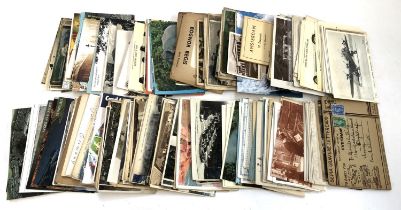 A large quantity of postcards to include many black and white, trains, cars, Valentine's aircraft