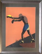 Eduardo Arroyo (1937-2018), 'Boxeur', lithograph, signed and numbered 107/150, dated 1984, 75x55.5cm