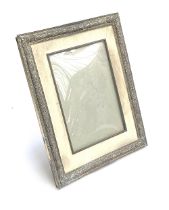 A large plated picture frame with convex glass, 42x35cm overall