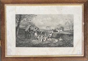 After Clark, 'The Kill', 19th century lithograph, 28x50cm