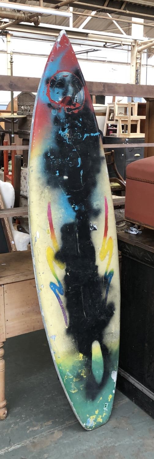A fibreglass surfboard (af), 210cmL