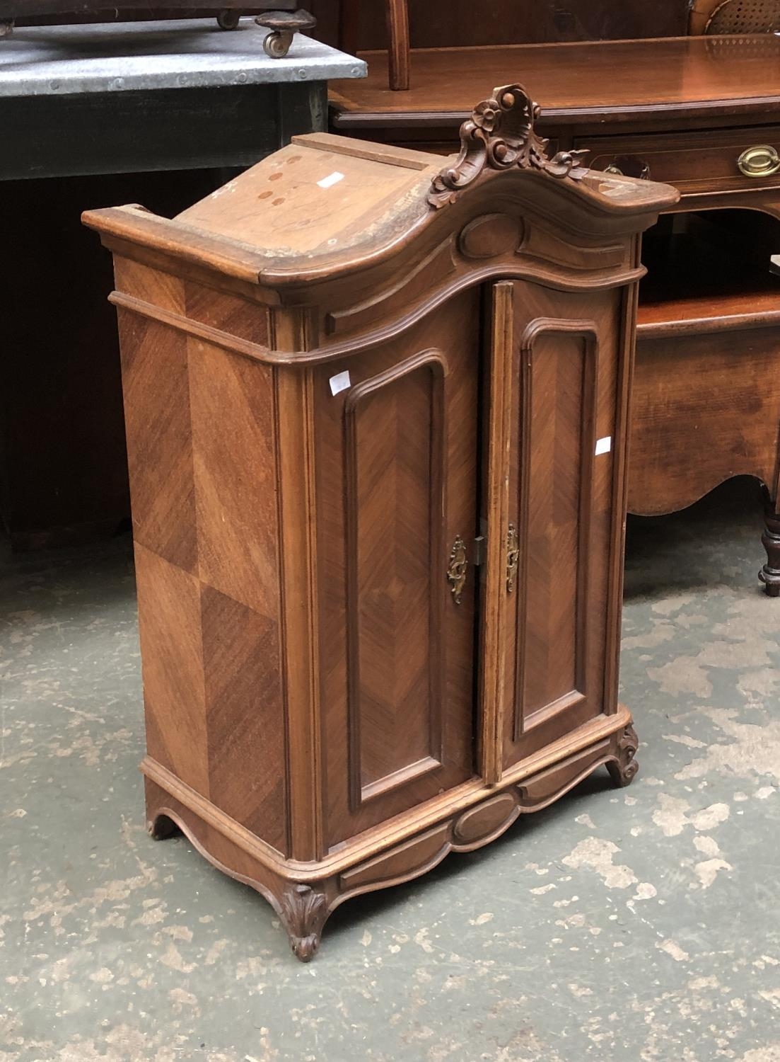 A 20th century apprentice piece French armoire, 83cmH
