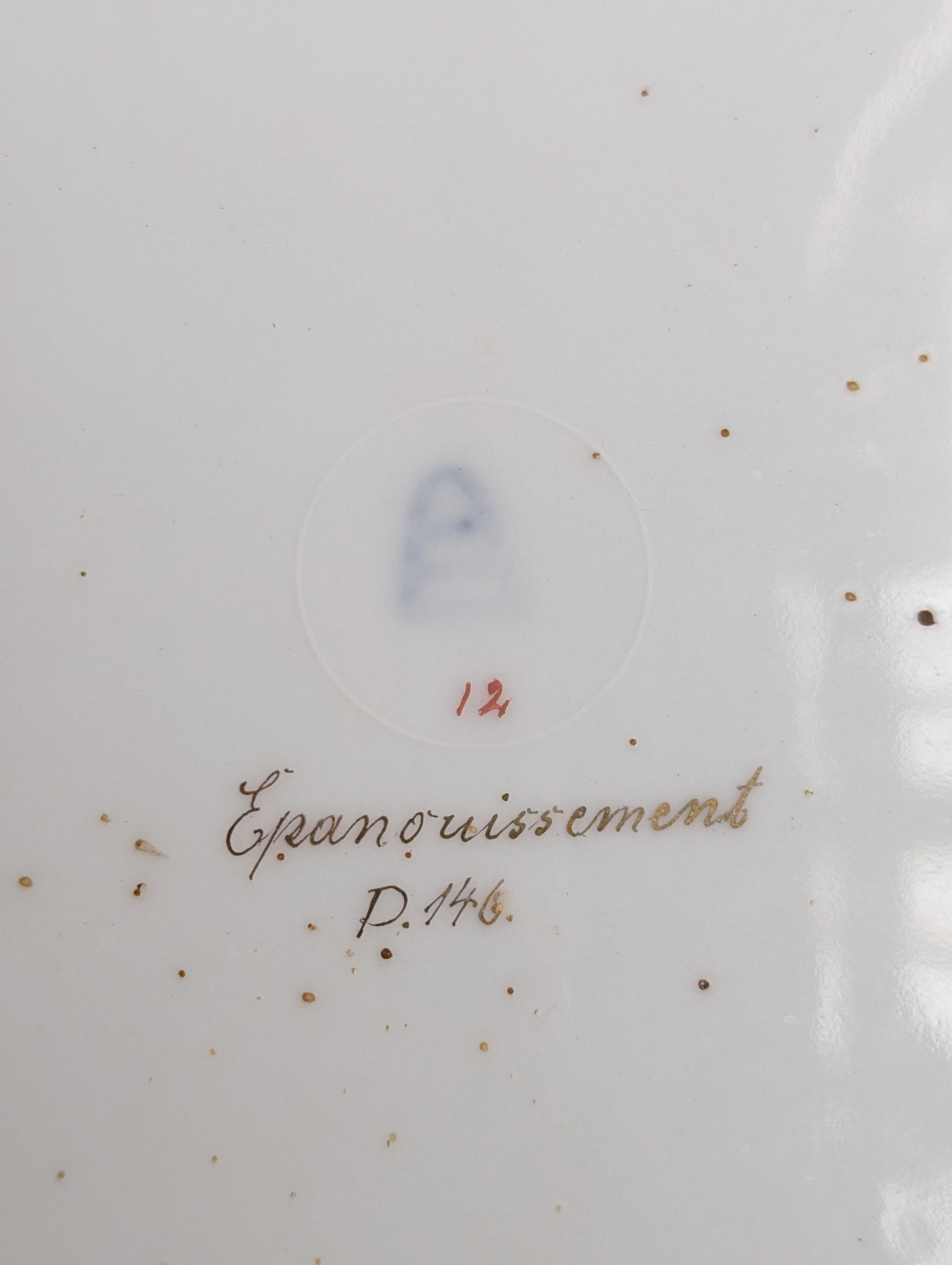 A Royal Vienna porcelain cabinet plate after Angelo Asti, 'épanouissement', heightened in gilt, mark - Image 8 of 8