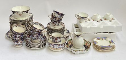 A quantity of ceramics to include blue and gilt part dinner service