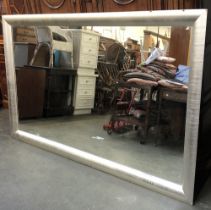 Interior design interest: A massive rectangular mirror within a silvered frame, 210x130cm