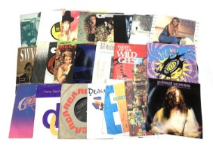 A quantity of 80s & 90s 7" vinyl to include Primal Scream, Mariah Carey, SWV, George Michael,