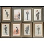 A set of 14 framed Spy prints, late 19th century, together with three further prints mounted and