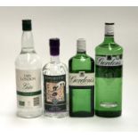 One bottle of Sipsmith dry gin (70cl, 41.6%); Two bottles of Gordons dry gin, (100cl, 37.5%) (