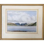 20th century watercolour of Hebridean scene, 19x27cm