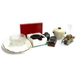 A mixed lot to include Bosun compass, boxed, together with Thermos ice bucket, camera, ring tray,