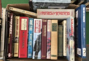 MILITARY/WAR BOOKS. A box of c. 20 items, mainly 20th C.