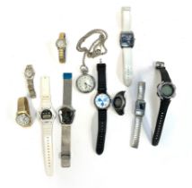 A mixed lot of watches to include Smiths fob watch; Timex; AVI-8; Casio; Bimbond; Seiko etc