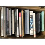 ART CATALOGUES: two boxes of modern, post-modern and contemporary art catalogues including Robyn