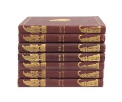 BOOKS: HUMOUR. Seven bound vols of Punch. In good condition and perhaps more interesting as mostly