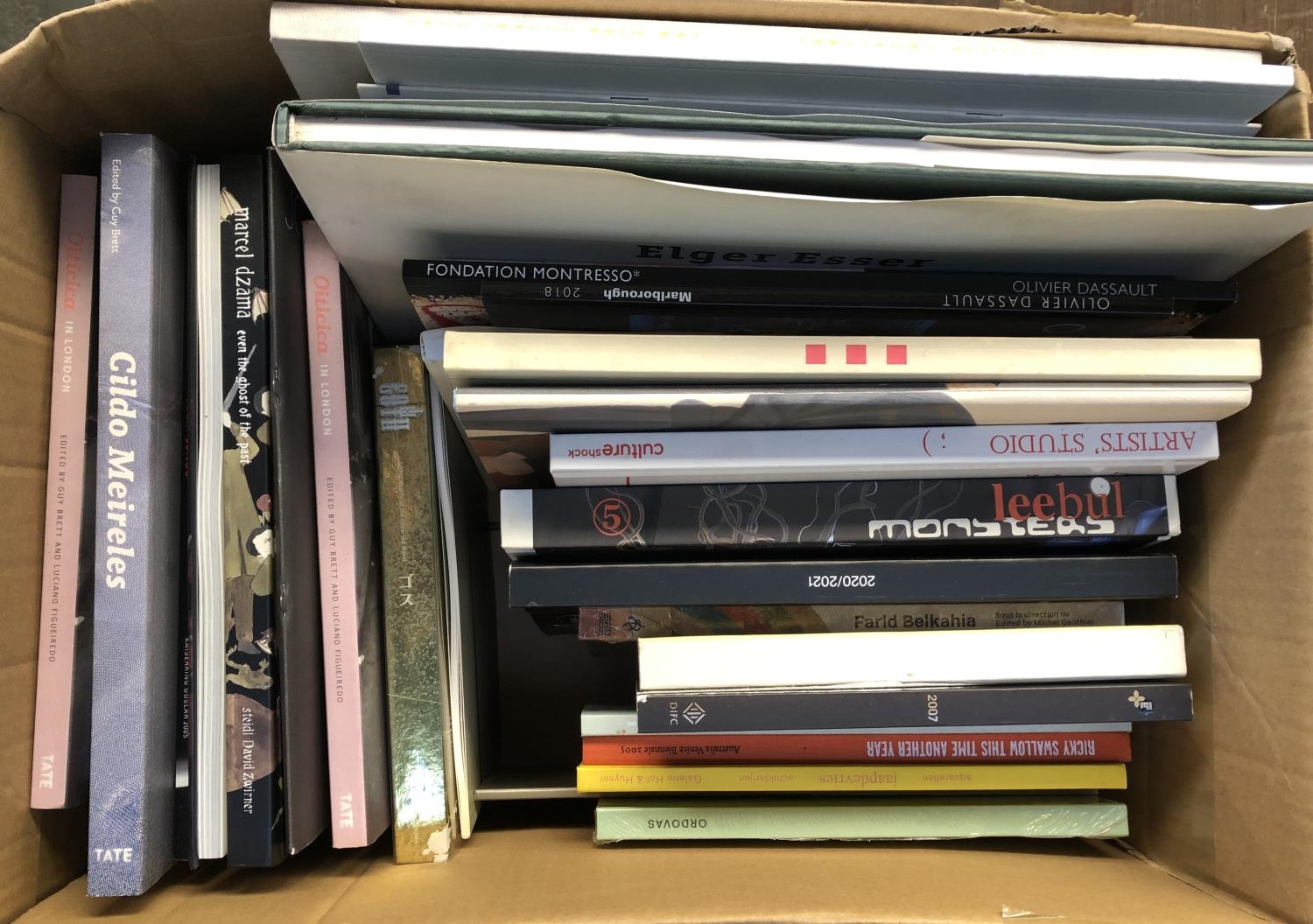 ART CATALOGUES: two boxes of catalogues and other art books, including modern and contemporary