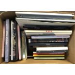 ART CATALOGUES: two boxes of catalogues and other art books, including modern and contemporary