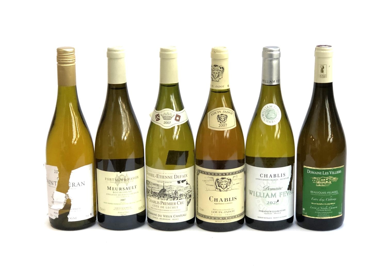 Six bottles of Burgundy: Daniel-Etienne Defaix 2007 Chablis premier cru 13%/75cl; William Fevre