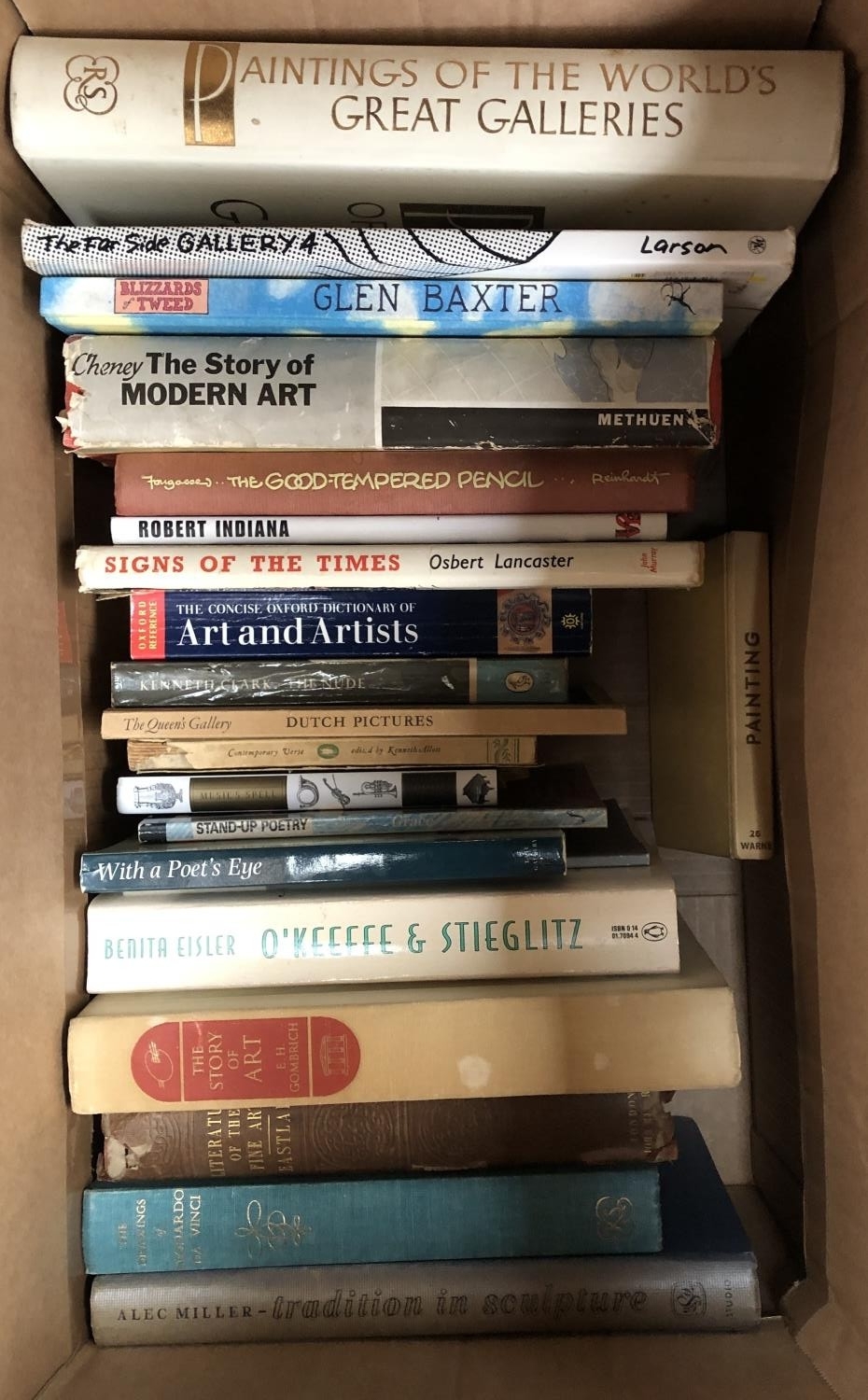 A quantity of various artist, art gallery, and art history books; together with various misc
