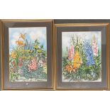 Two 20th century watercolour floral studies, signed E.M Carr, approx. 55x43cm, 60x41cm