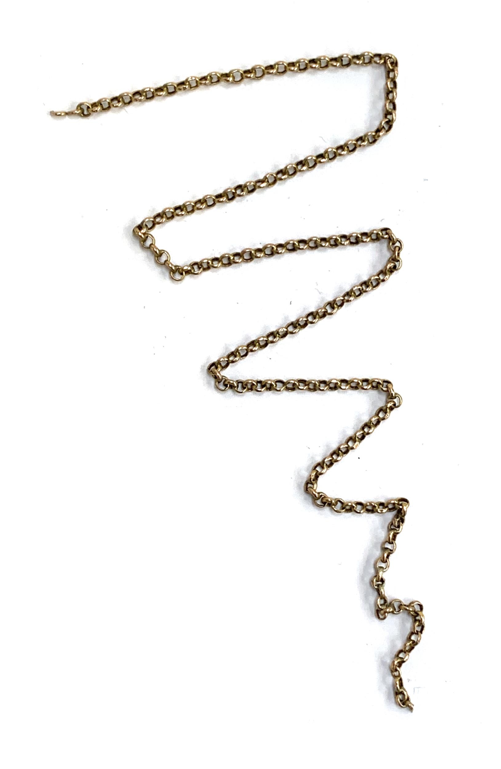 A 9ct gold belcher chain (af), 1.5g