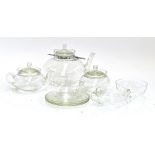 Ladislav Sutnar for Kavalier, Sazava, a Czech laboratory glass part tea service circa 1935