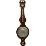 A 19th century mahogany cased barometer, 107cmL